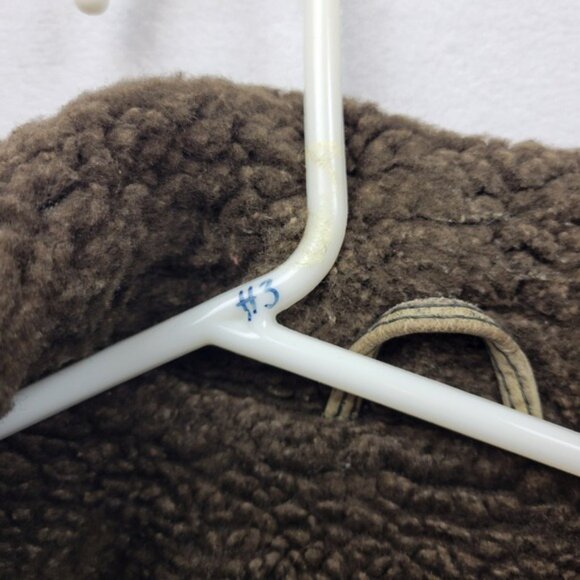 VTG GAP Sherpa Lined Leather Jacket Men Small Trucker Western Barn Coat Y2K - Picture 16 of 16